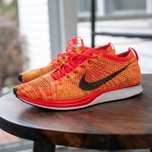 Nike Flyknit Racer Orange Slice Size 11.5